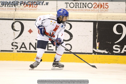 2015-11-07 Torino Bulls-Hockey Milano Rossoblu U14 0760 Simone Battelli
